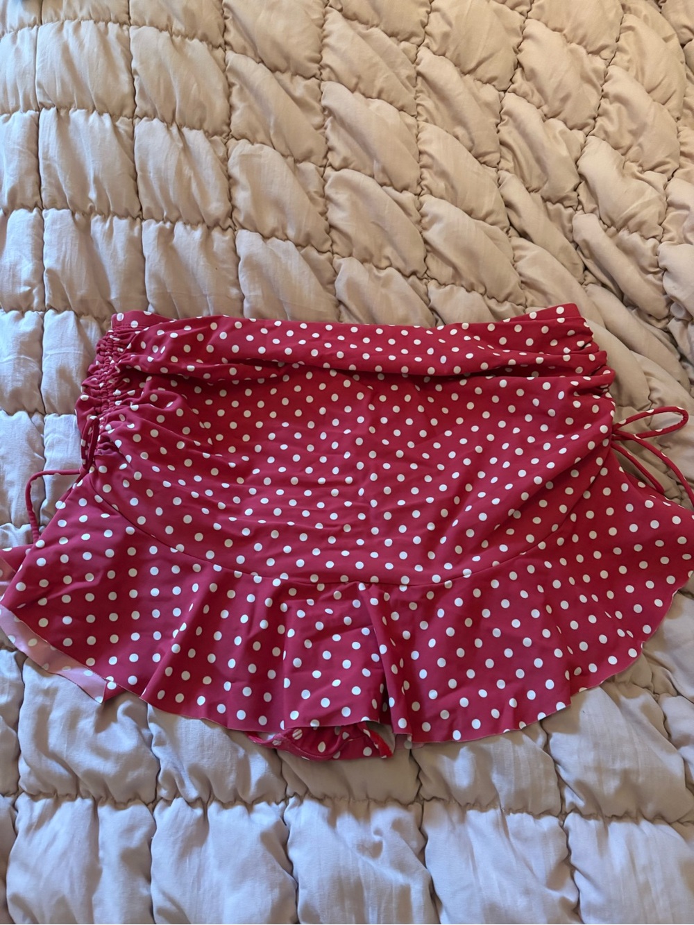 torrid red Polka Dot Ruffle Swim Skort